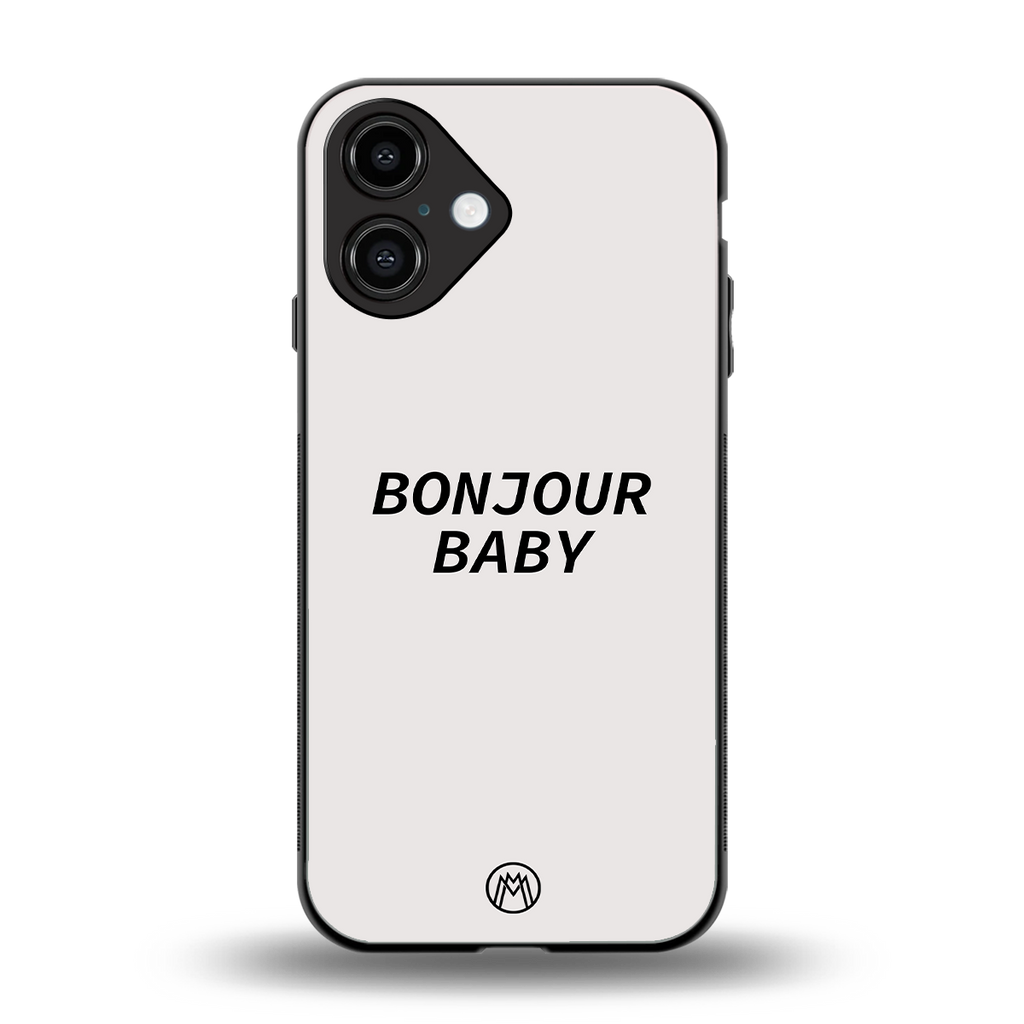 bonjour baby back phone cover | glass case for iphone 16