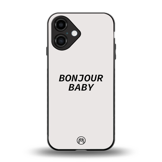 bonjour baby back phone cover | glass case for iphone 16
