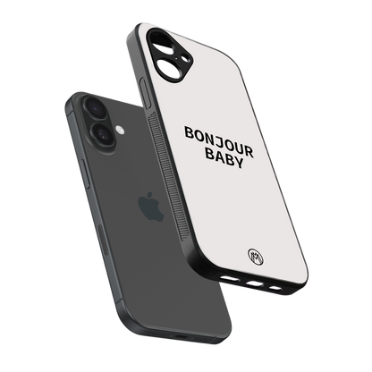 bonjour baby back phone cover | glass case for iphone 16