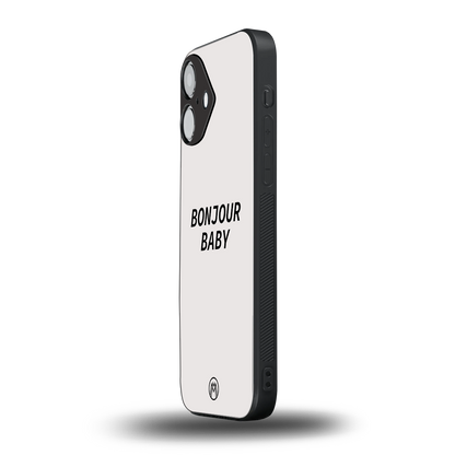 bonjour baby back phone cover | glass case for iphone 16