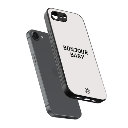 bonjour baby back phone cover | glass case for iphone 16e