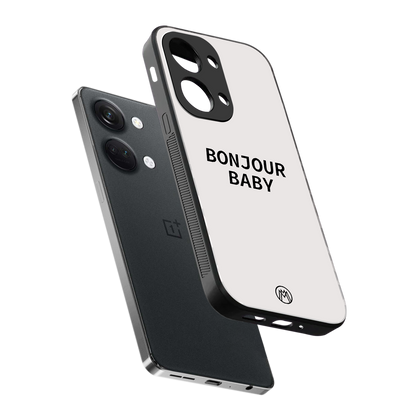 bonjour baby back phone cover | glass case for oneplus nord 3
