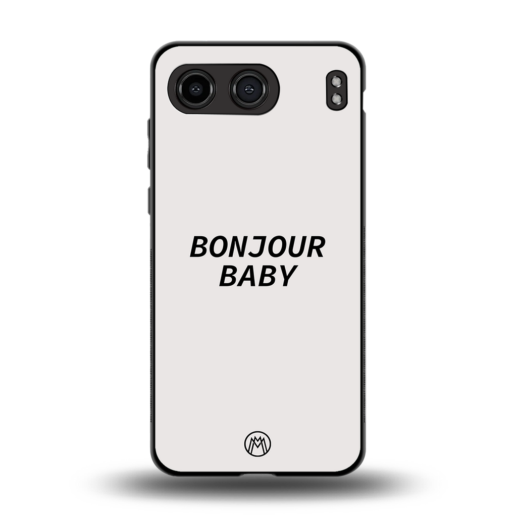 bonjour baby back phone cover | glass case for oneplus nord 4