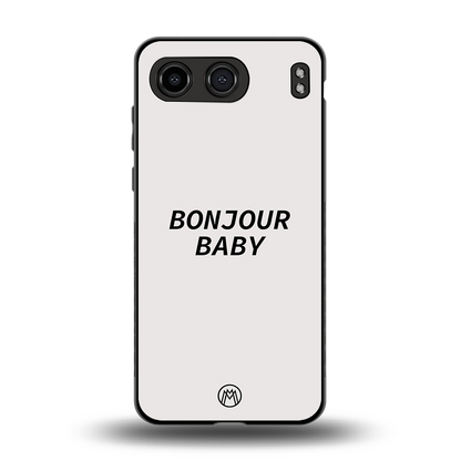 bonjour baby back phone cover | glass case for oneplus nord 4
