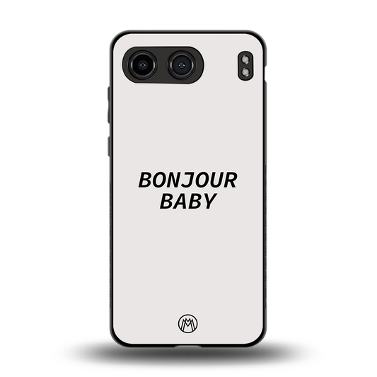 bonjour baby back phone cover | glass case for oneplus nord 4