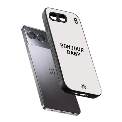 bonjour baby back phone cover | glass case for oneplus nord 4