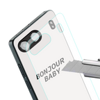 bonjour baby back phone cover | glass case for oneplus nord 4