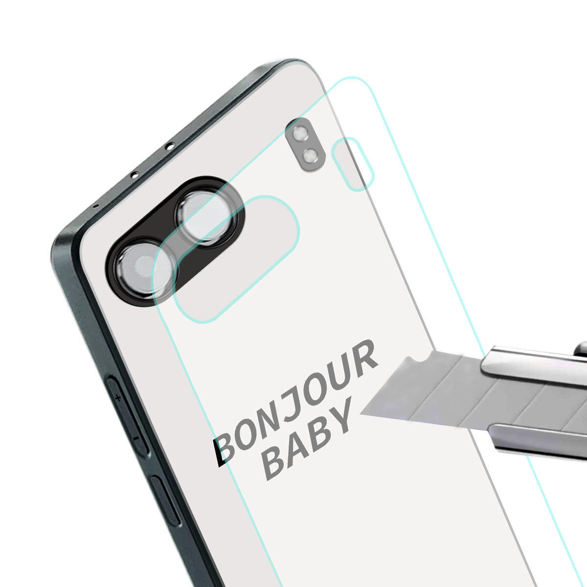 bonjour baby back phone cover | glass case for oneplus nord 4