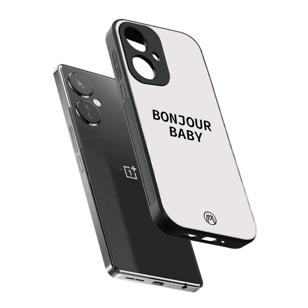 bonjour baby back phone cover | glass case for oneplus nord ce 3