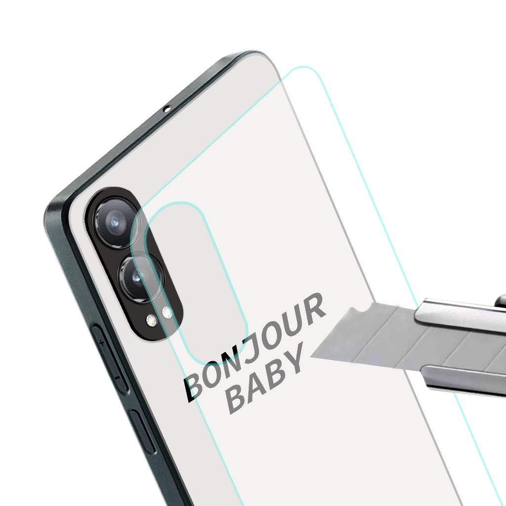 bonjour baby back phone cover | glass case for oneplus nord ce 4 lite
