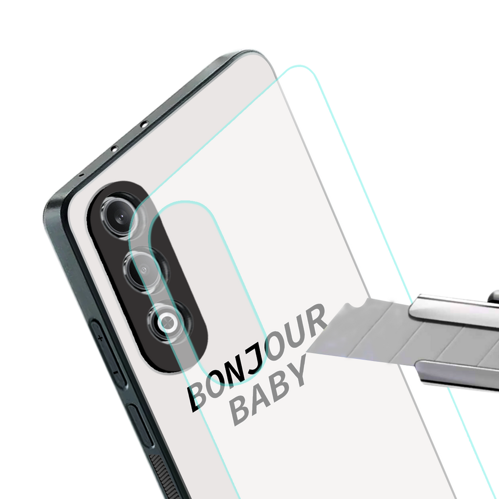 bonjour baby back phone cover | glass case for oneplus nord ce 4