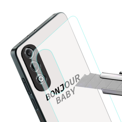 bonjour baby back phone cover | glass case for oneplus nord ce 4