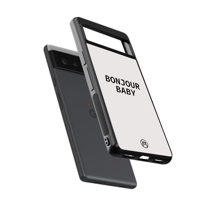 bonjour baby back phone cover | glass case for Google Pixel 6A