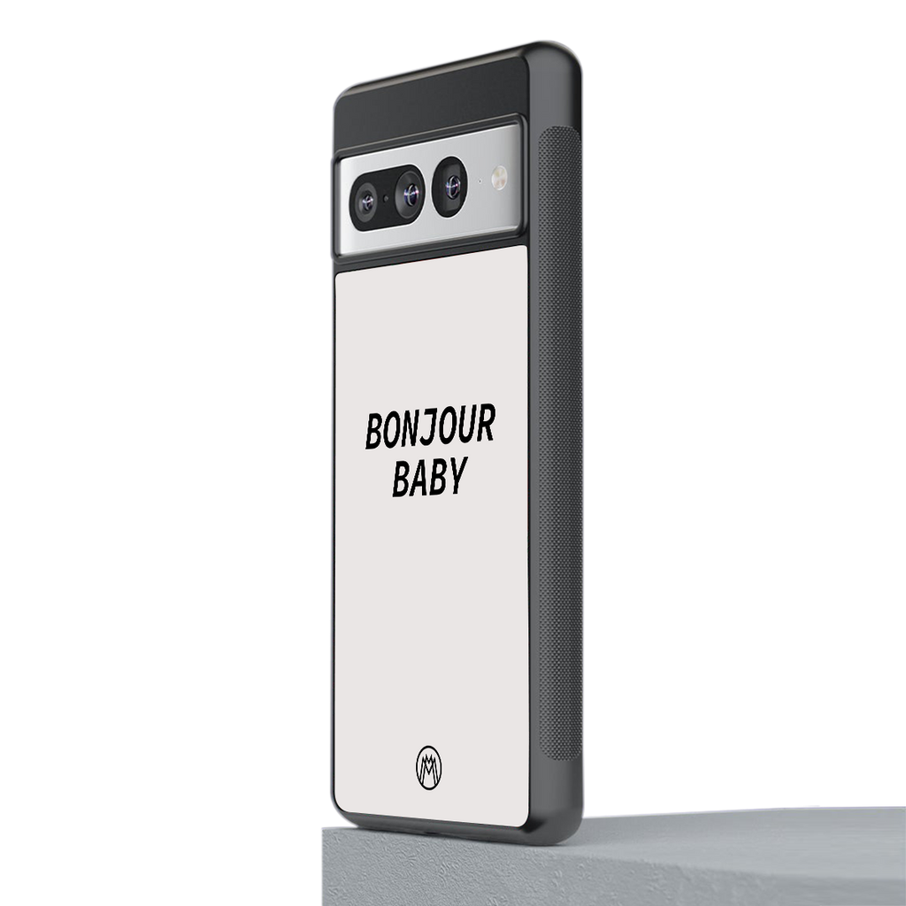 bonjour baby back phone cover | glass case for google pixel 7 pro