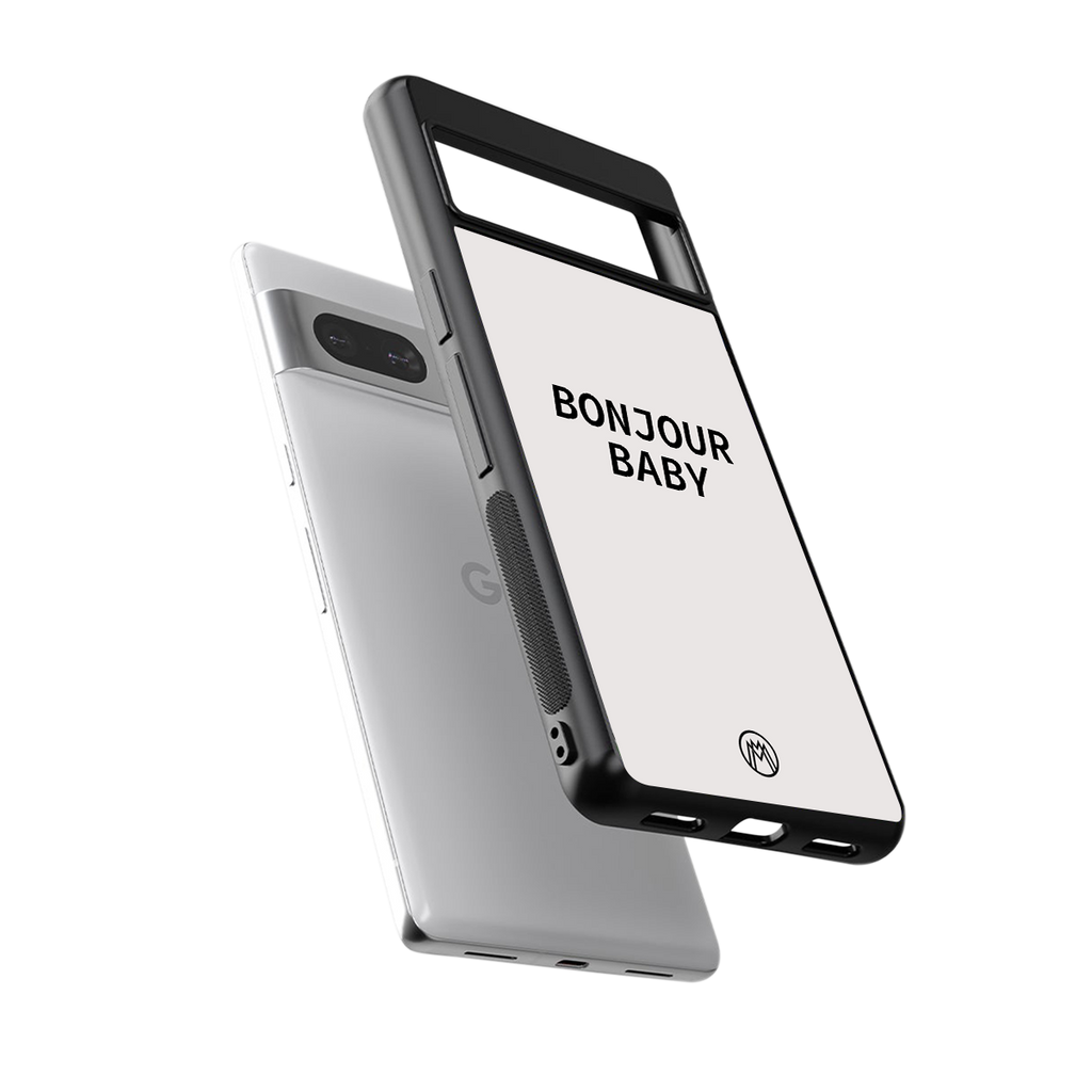 bonjour baby back phone cover | glass case for Google Pixel 7