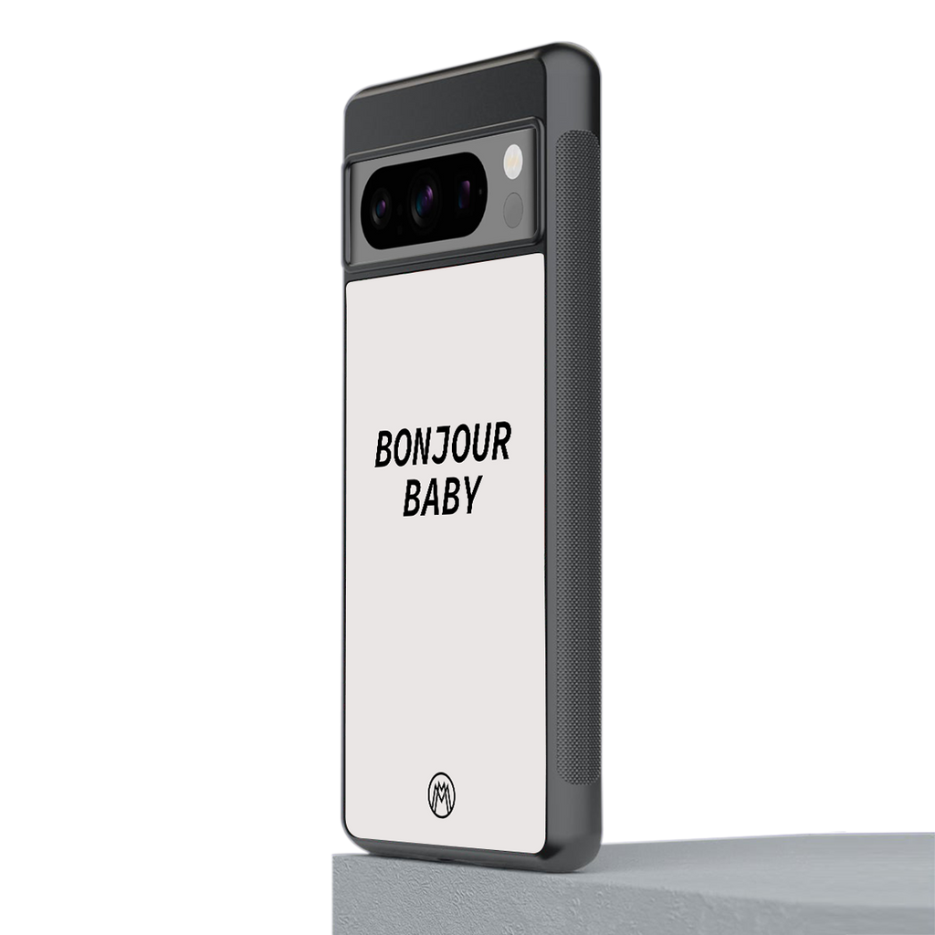 bonjour baby back phone cover | glass case for google pixel 8 pro