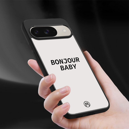 bonjour baby back phone cover | glass case for google pixel 9