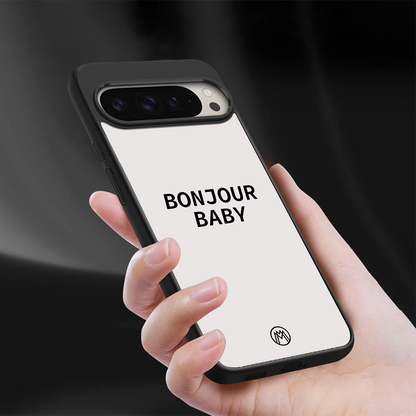 bonjour baby back phone cover | glass case for google pixel 9 pro xl