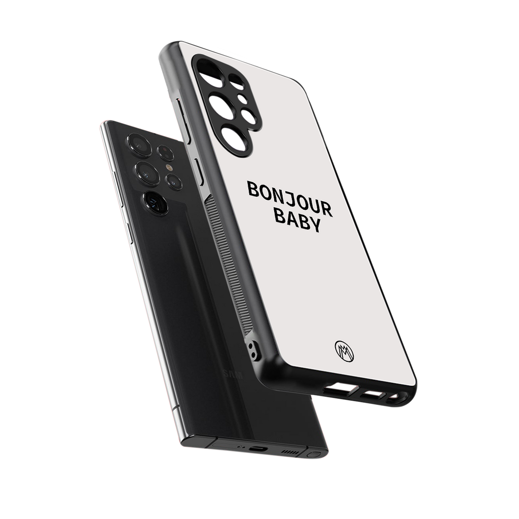 bonjour baby back phone cover | glass case for samsung galaxy s25 ultra