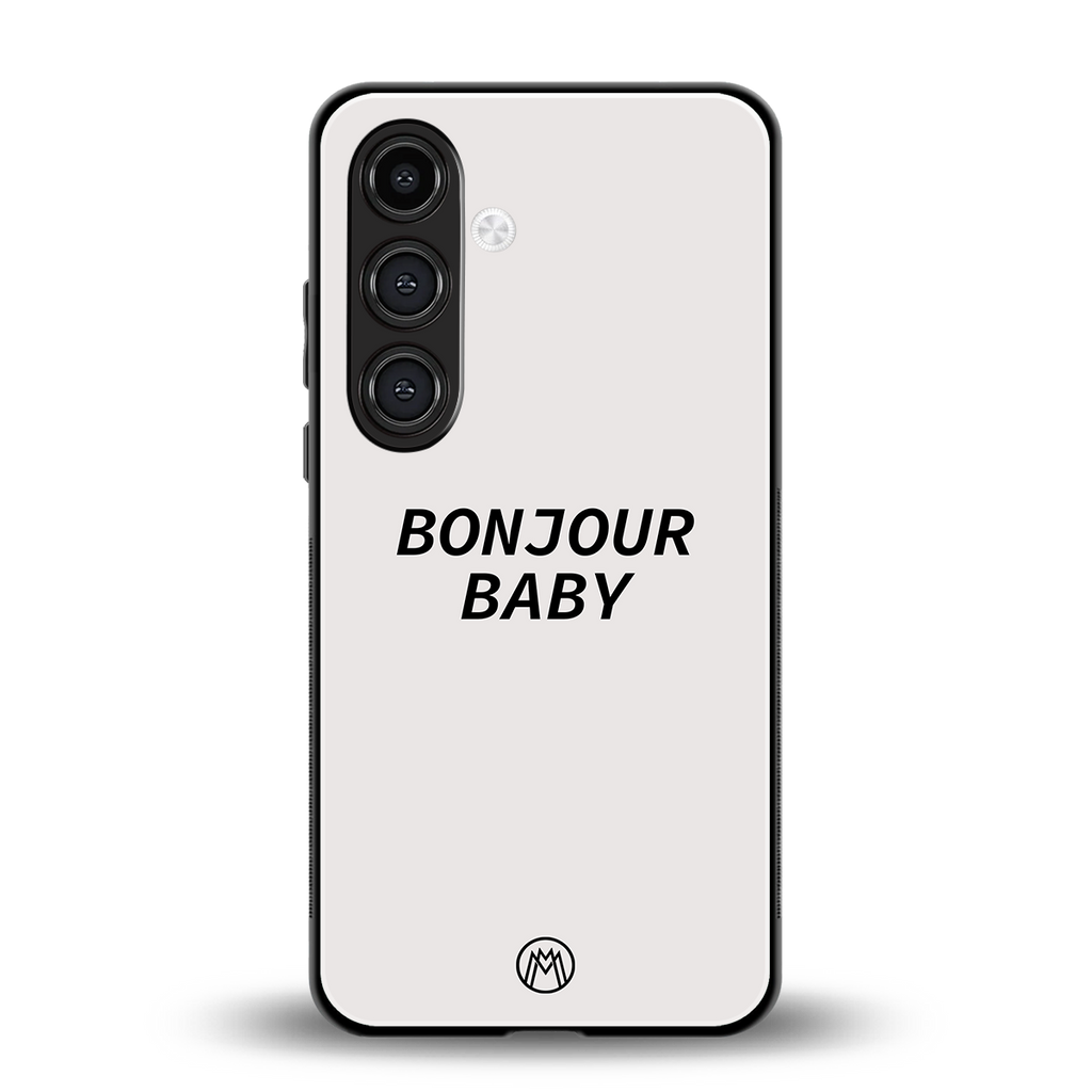 bonjour baby back phone cover | glass case for samsung galaxy s23