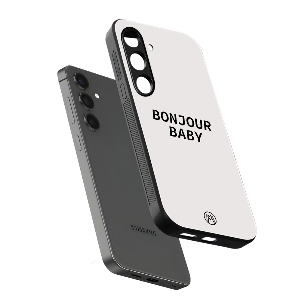 bonjour baby back phone cover | glass case for samsung galaxy s24 fe