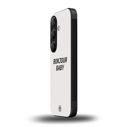bonjour baby back phone cover | glass case for samsung galaxy s23