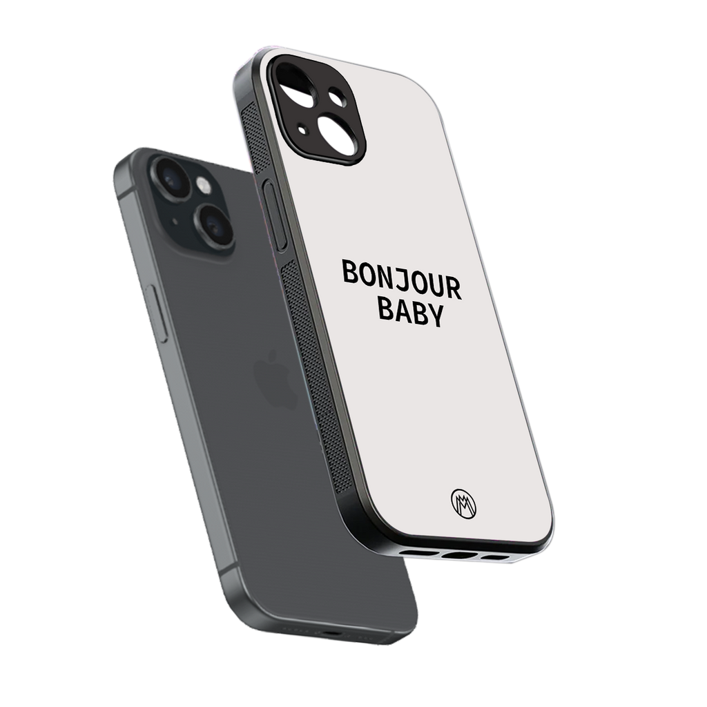 bonjour baby back phone cover | glass case for iphone 15
