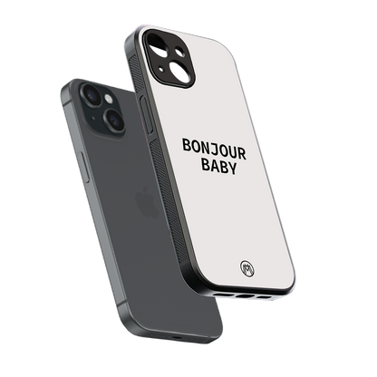 bonjour baby back phone cover | glass case for iphone 15