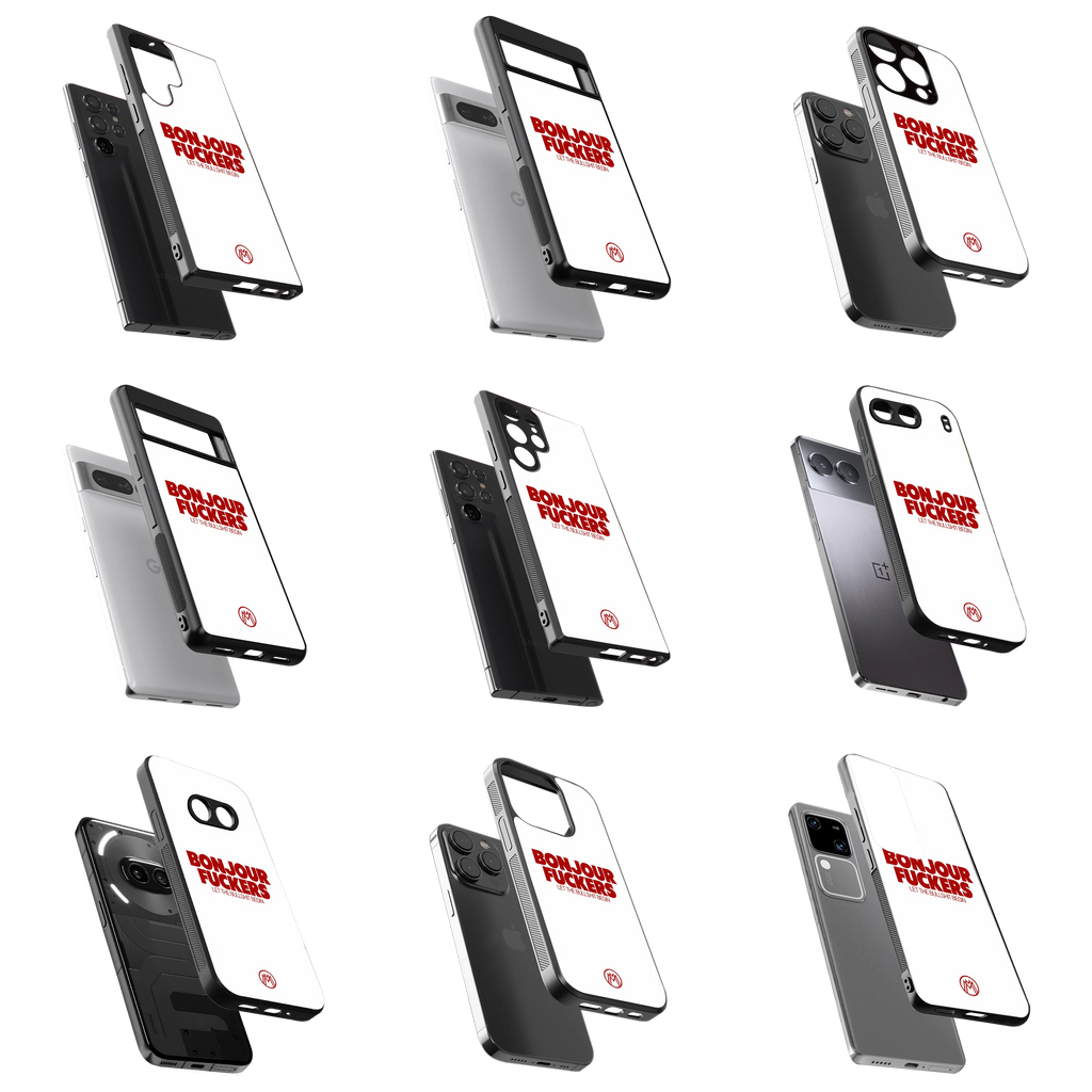 Durable Glass Back Mobile Case for iPhone, Samsung, OnePlus, Google Pixel, Redmi, Vivo, Oppo