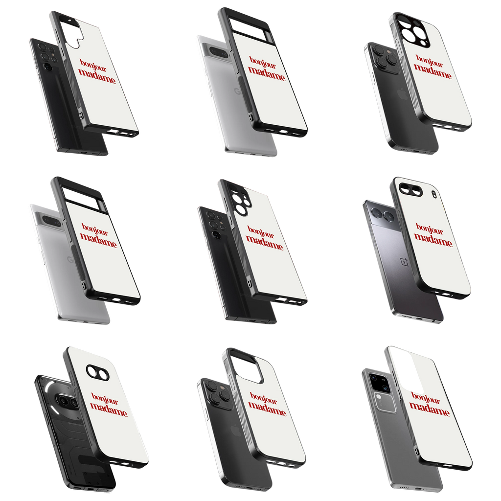 Durable Glass Back Mobile Case for iPhone, Samsung, OnePlus, Google Pixel, Redmi, Vivo, Oppo