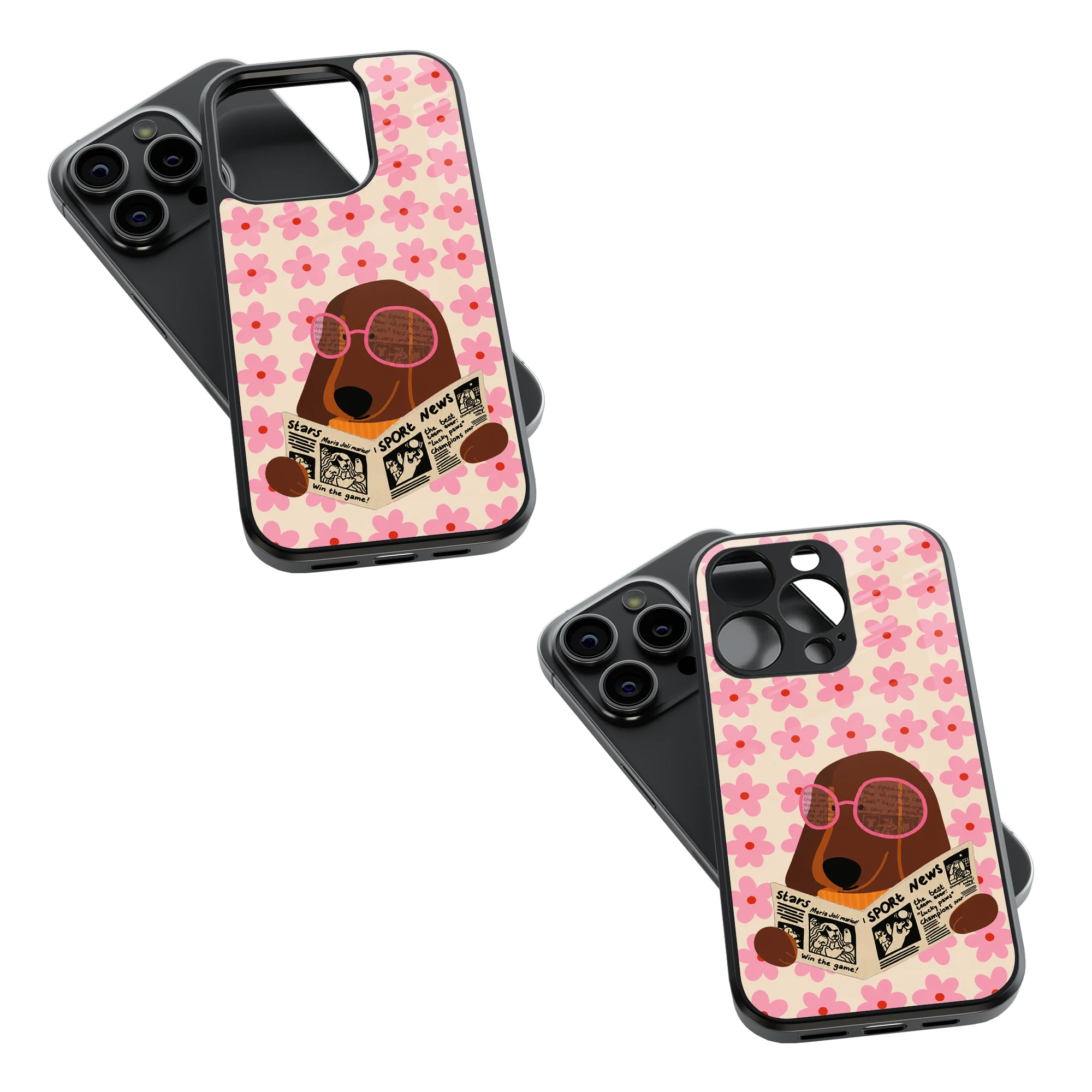 Trendy Glass Back Mobile Case for iPhone, Samsung, Redmi, OnePlus, Google Pixel, Motorola