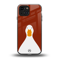 boring goose back phone cover | glass case for iphone 13 mini
