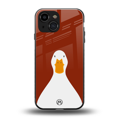 boring goose back phone cover | glass case for iphone 13 mini