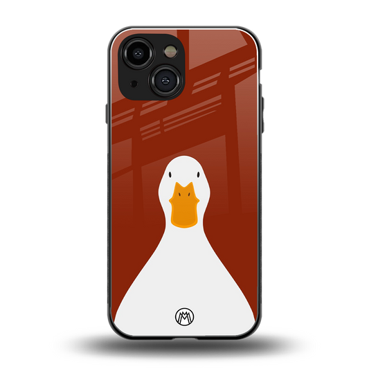 boring goose back phone cover | glass case for iphone 13 mini