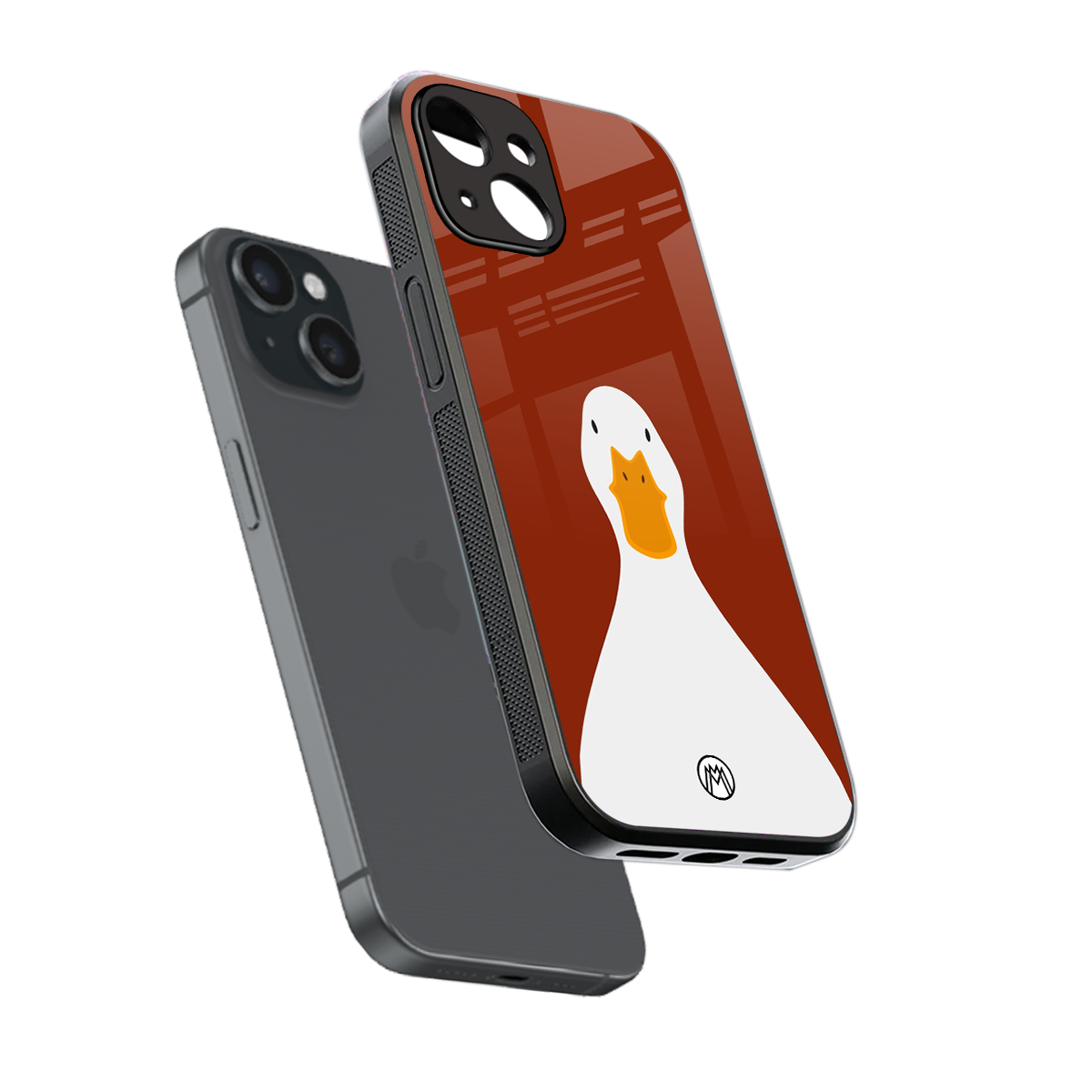 boring goose back phone cover | glass case for iphone 13 mini