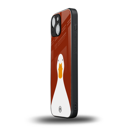 boring goose back phone cover | glass case for iphone 13 mini