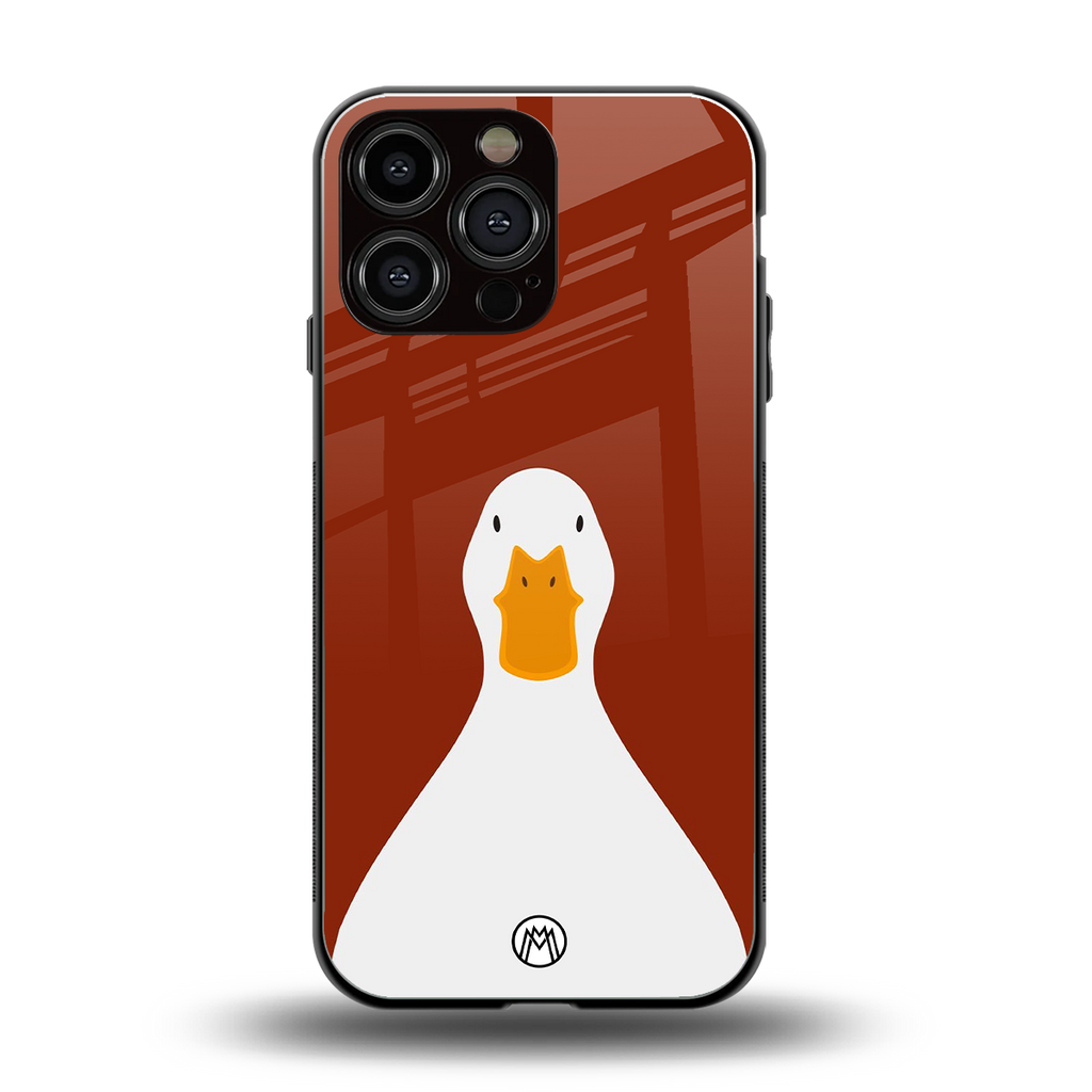 boring goose back phone cover | glass case for iphone 13 pro max