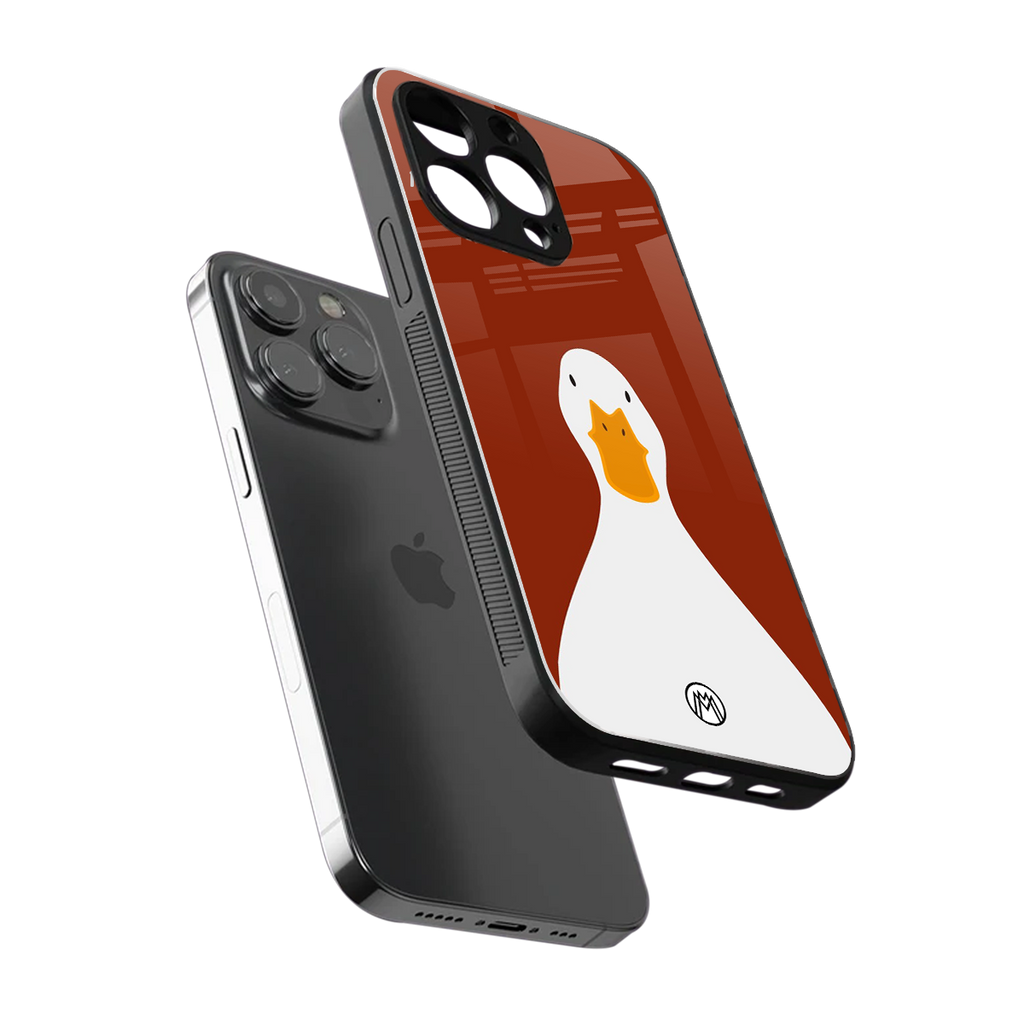 boring goose back phone cover | glass case for iphone 13 pro