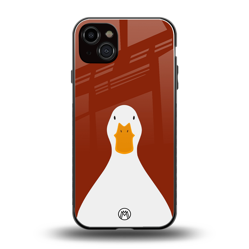 boring goose back phone cover | glass case for iphone 15 plus