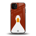 boring goose back phone cover | glass case for iphone 15 plus