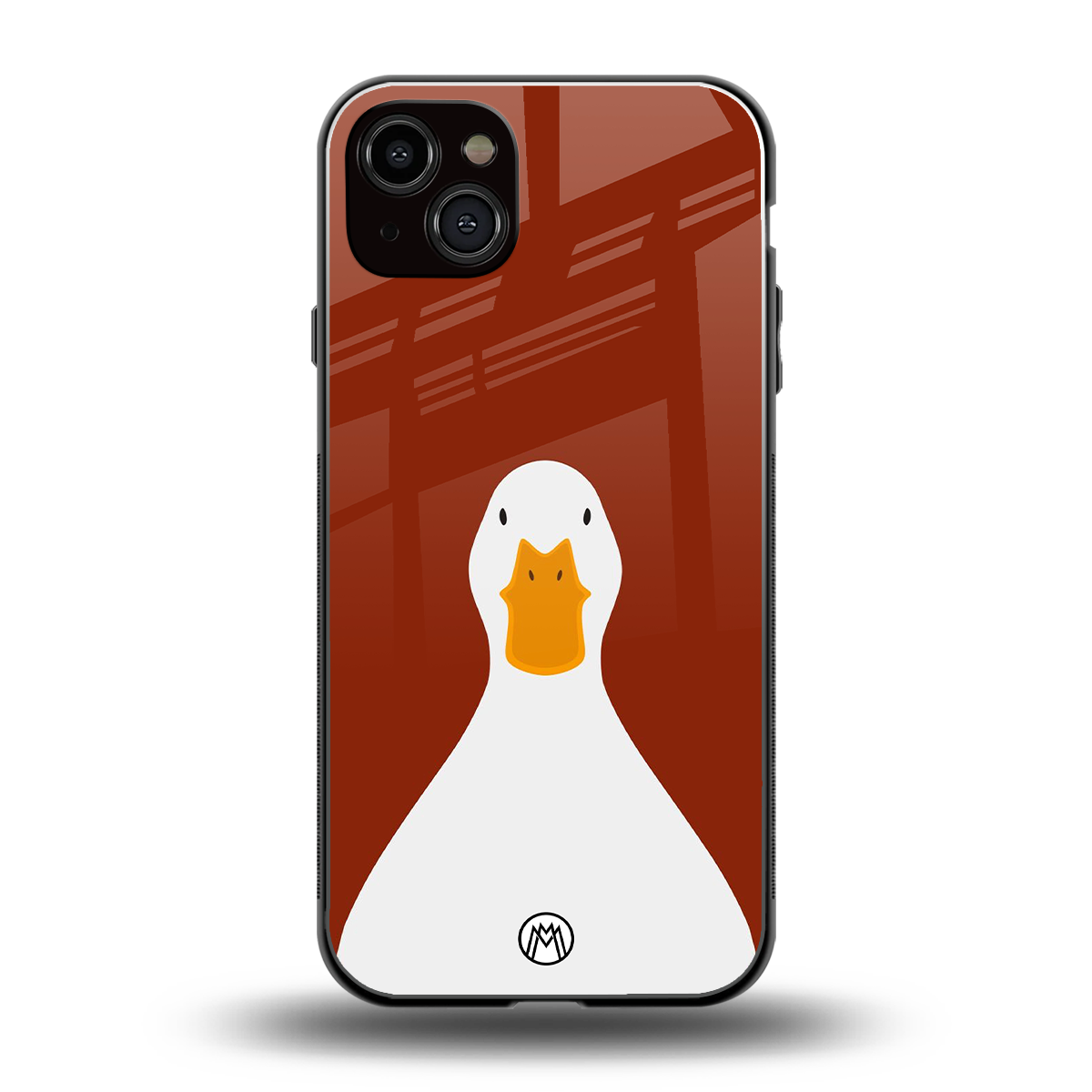 boring goose back phone cover | glass case for iphone 15 plus