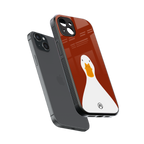boring goose back phone cover | glass case for iphone 15 plus