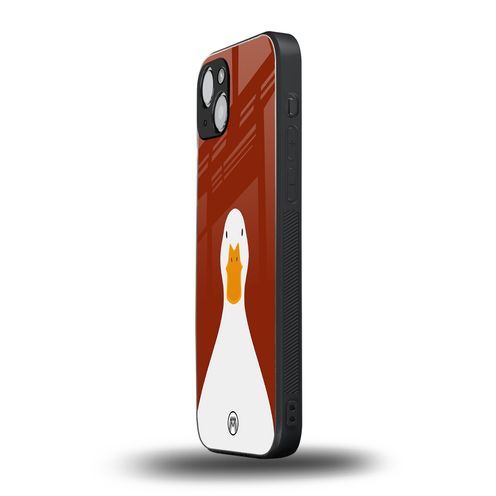 boring goose back phone cover | glass case for iphone 15 plus