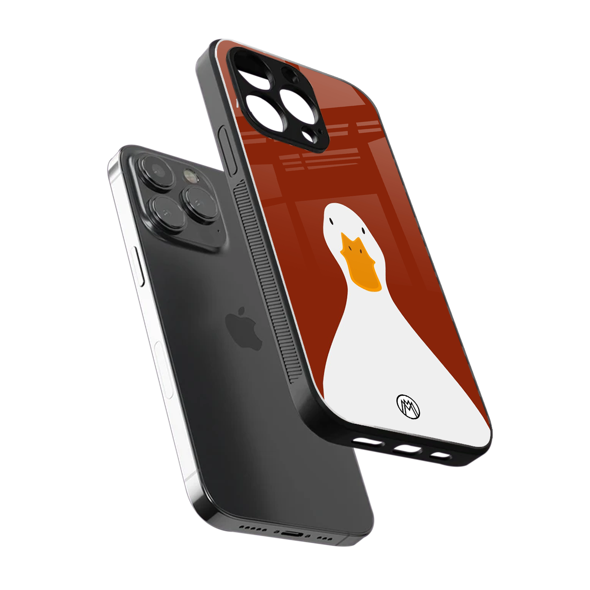 boring goose back phone cover | glass case for iphone 15 pro max