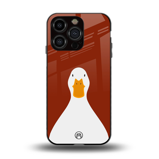 boring goose back phone cover | glass case for iphone 14 pro
