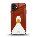 boring goose back phone cover | glass case for iphone 16 plus