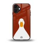 boring goose back phone cover | glass case for iphone 16 plus