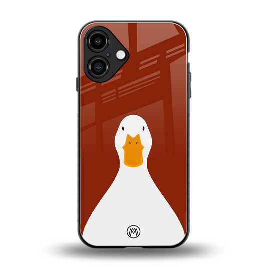 boring goose back phone cover | glass case for iphone 16 plus