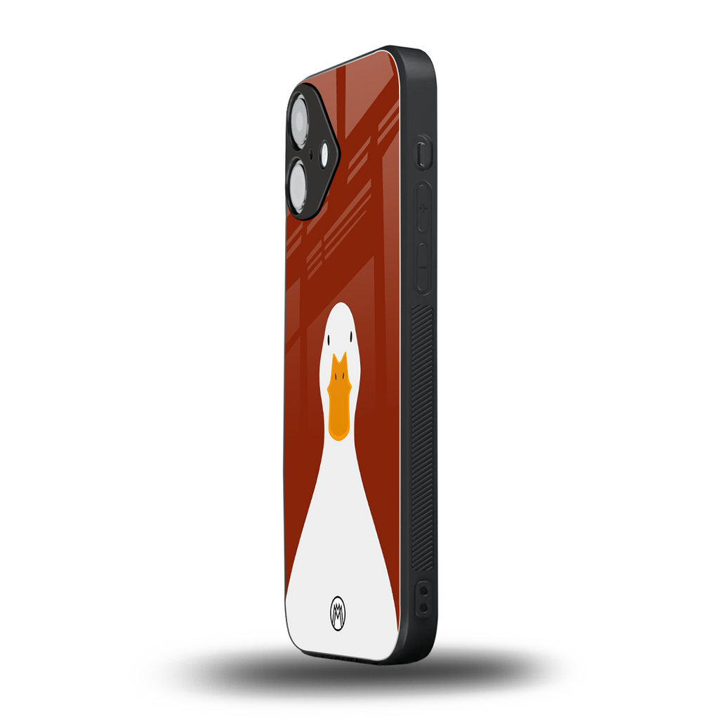 boring goose back phone cover | glass case for iphone 16 plus