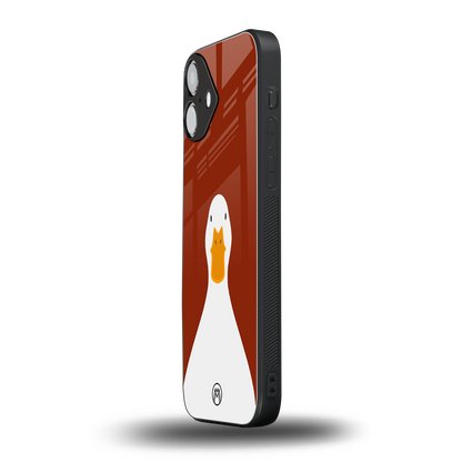 boring goose back phone cover | glass case for iphone 16 plus